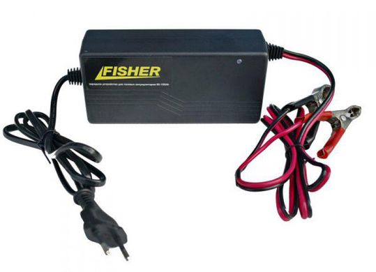Зарядное устройство для ГЕЛЕВЫХ аккумуляторов 90 - 100 Ah. Импульсное. Ток 10A. 12V. Fisher