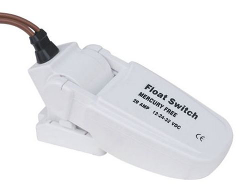 Выключатель помпы Float switch. 12/24/32В, 20 А. Корпус 55 x 130 мм