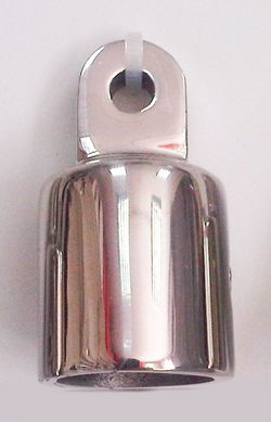 Концевая заглушка. Из н.ж. стали. Для труб: Ø22 мм
