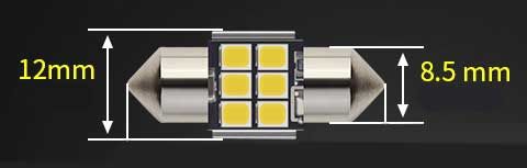 LED Лампочка сменная для навигационных огней. Длина - 31 мм. Мощность: 1,7 W - 300 LM. 12 Вольт