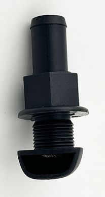 Вентиляционная головка из полиамида. Черная. Врезка Ø20 мм. Для шланга 16 мм