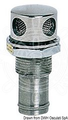 Вентиляционная головка топливного бака из н.ж. стали. Штуцер 16 мм. (75 х 30 х 16 мм)