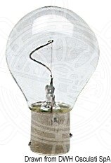 Лампочка двухцокольная. С вертикальной нитью накаливания. 24 В./ 25 Ватт/ Тип BAY15D